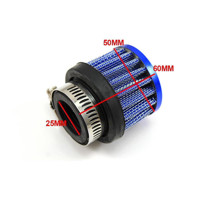 Universal 25mm Car Air Filter Clip-On Auto Round Conical Cold Air Intake Filter Kit Vent Crankcase Breather Part Auto Accessory