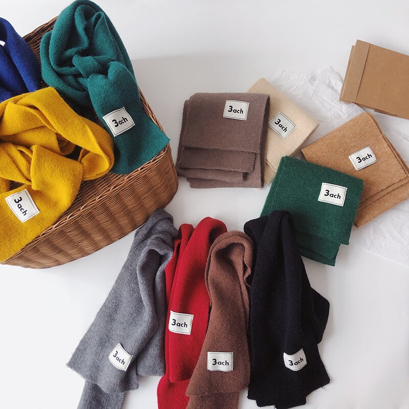 Autunno inverno bambini ragazzi ragazze sciarpa morbido caldo imitazione Cashmere fazzoletto da collo sciarpe per bambini 13 colori