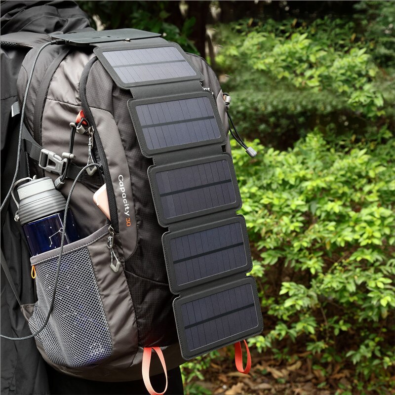 Sunpower Opvouwbare 7.5W Zonnecellen Charger 5V 2.1A Usb Output Apparaten Draagbare Zonnepanelen Voor Smartphones Gebruikt In outdoor