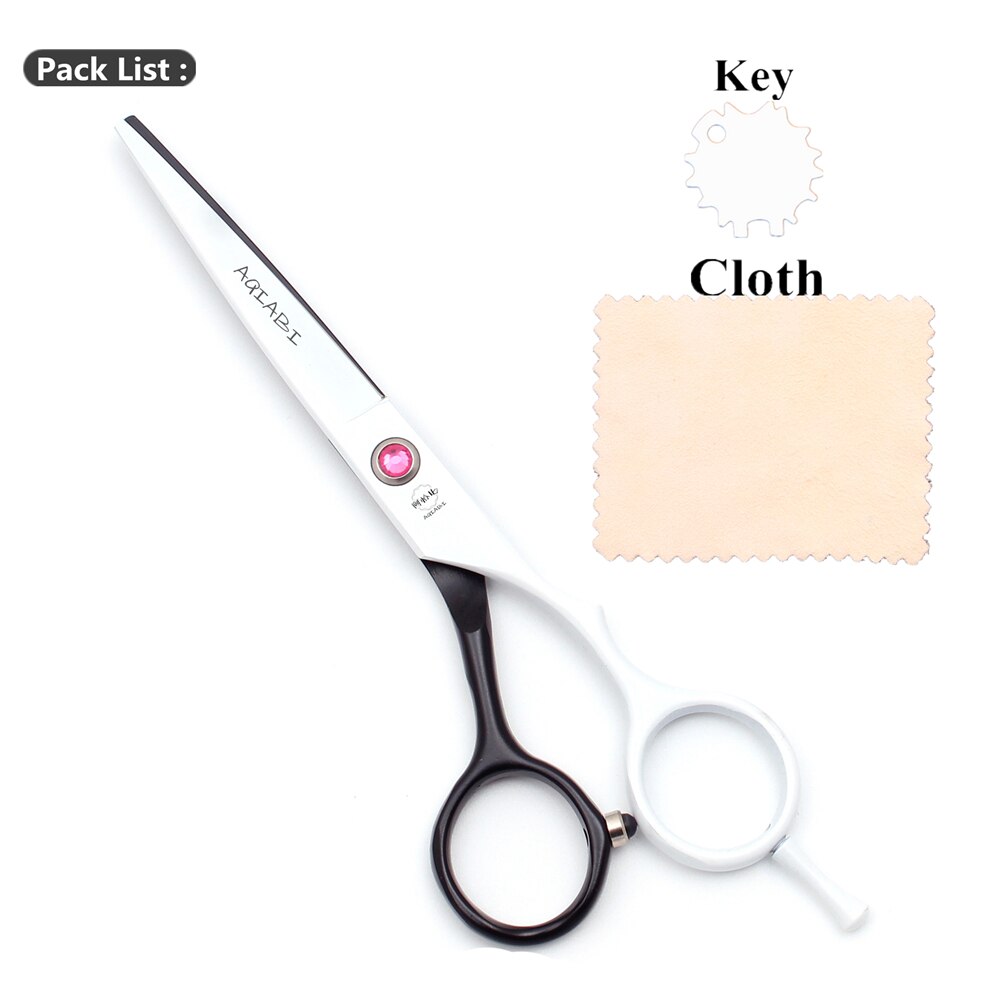 5.5" AQIABI Hair Cut Hairdressing Scissors 440C Thinning Scissors Barber Shears Hair Scissors A1013: A1013 Bai C 55N