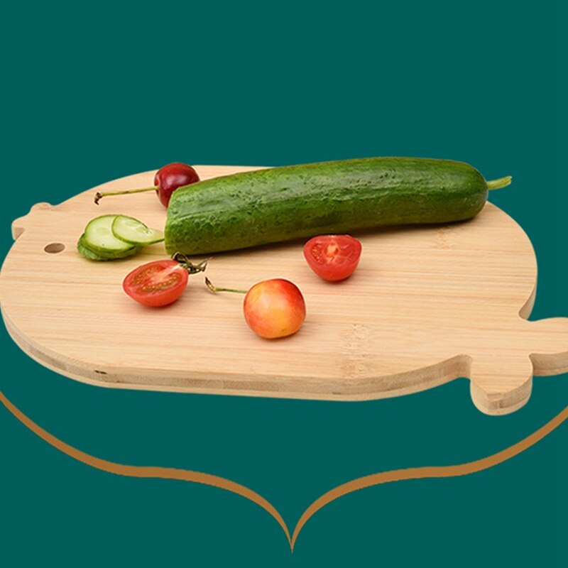 Praktische Dier Vorm Snijplank Huishoudelijke Mildewproof Massief Houten Snijplank Kleine Slaapzaal Mini Fruit Mes Board