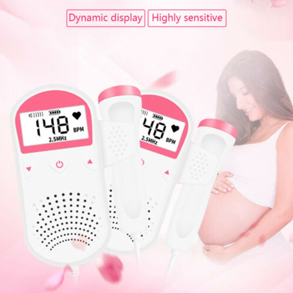 Pocket Fetal Doppler Baby Heart Beat Rate Monitor LCD Probe Pregnancy Fetus Pregnancy and Infant Care