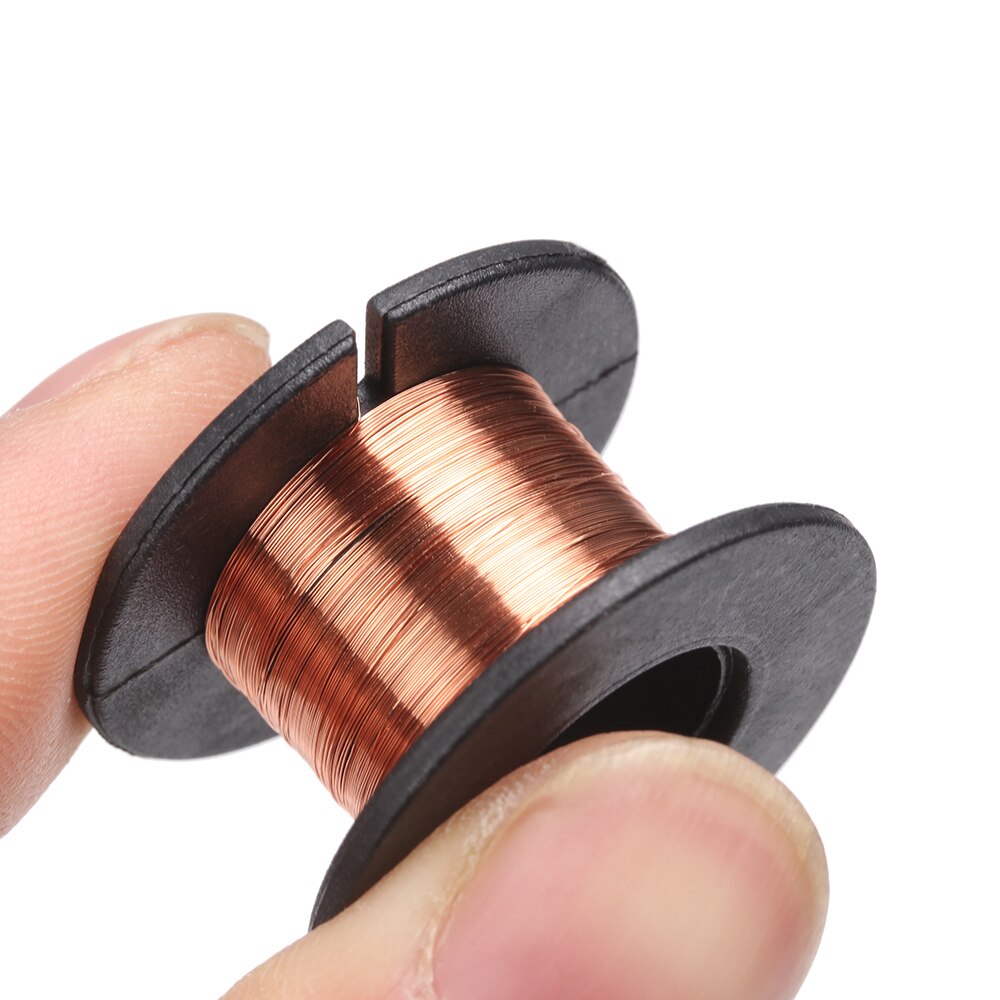 Alambre de soldadura de cobre de 0,1mm, alambre esmaltado de enlace Pcb, herramientas de reparación de aislamiento Diy, suministros de soldadura de 10m de longitud, Cable de bobina, 5 piezas/1 unidad