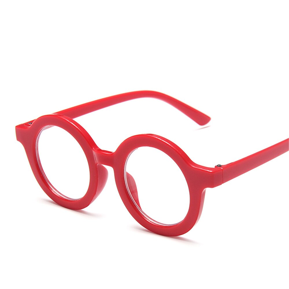 LongKeeper Anti Blau Licht freundlicher Brille Mädchen Nette Rosa Runde Brillen Junge freundlicher Computer Brillen Optische Rahmen UV400: rot klar