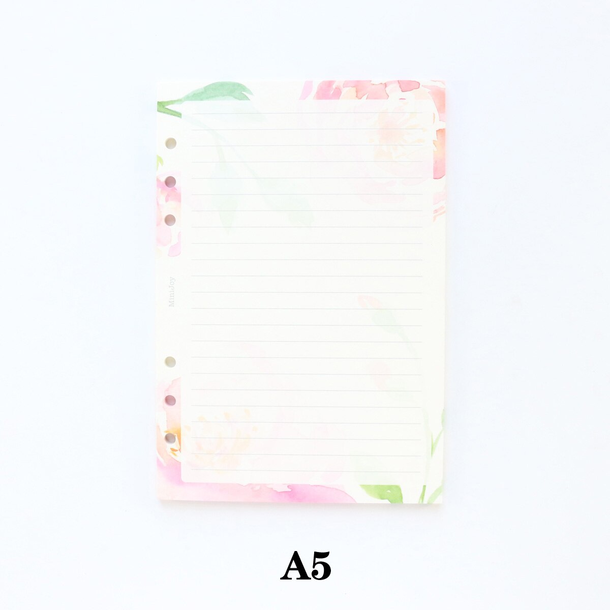 Domikee cute candy flower 6 holes filling inner paper sheets for binder spiral notebooks stationery:line daily planner A6A5: A5 line