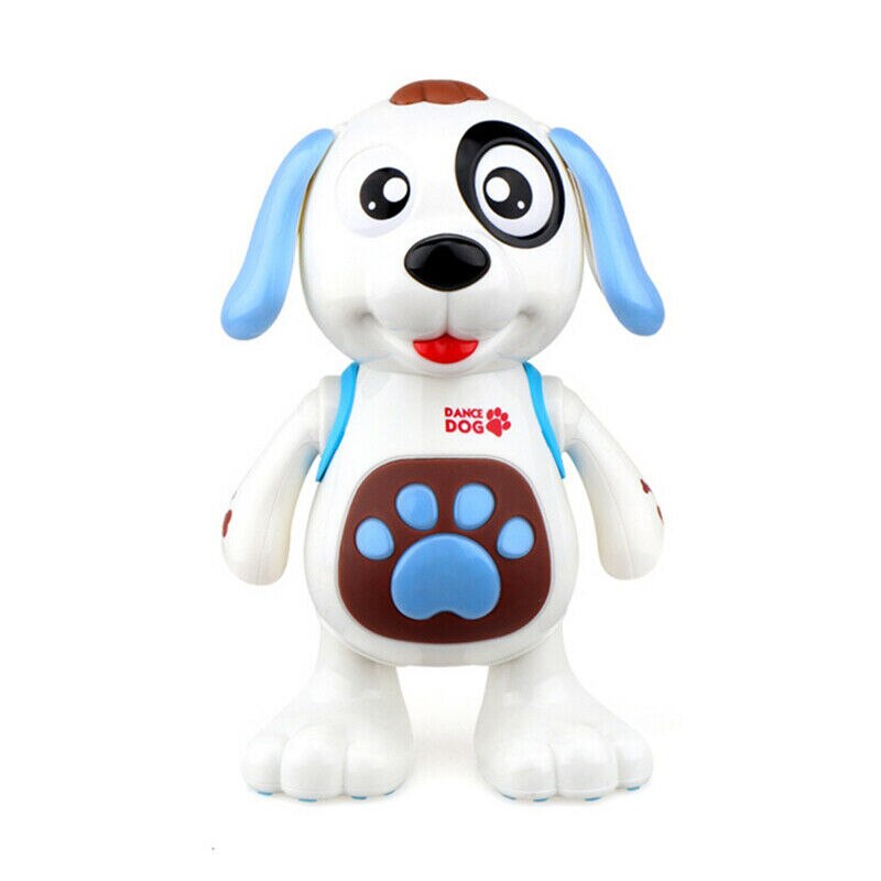 Electronic Dance Dog Toy Music Dance Walking Interaction Kids Puppy Pet Toy Mimicry Interactive Educational Toy with Light: Blue