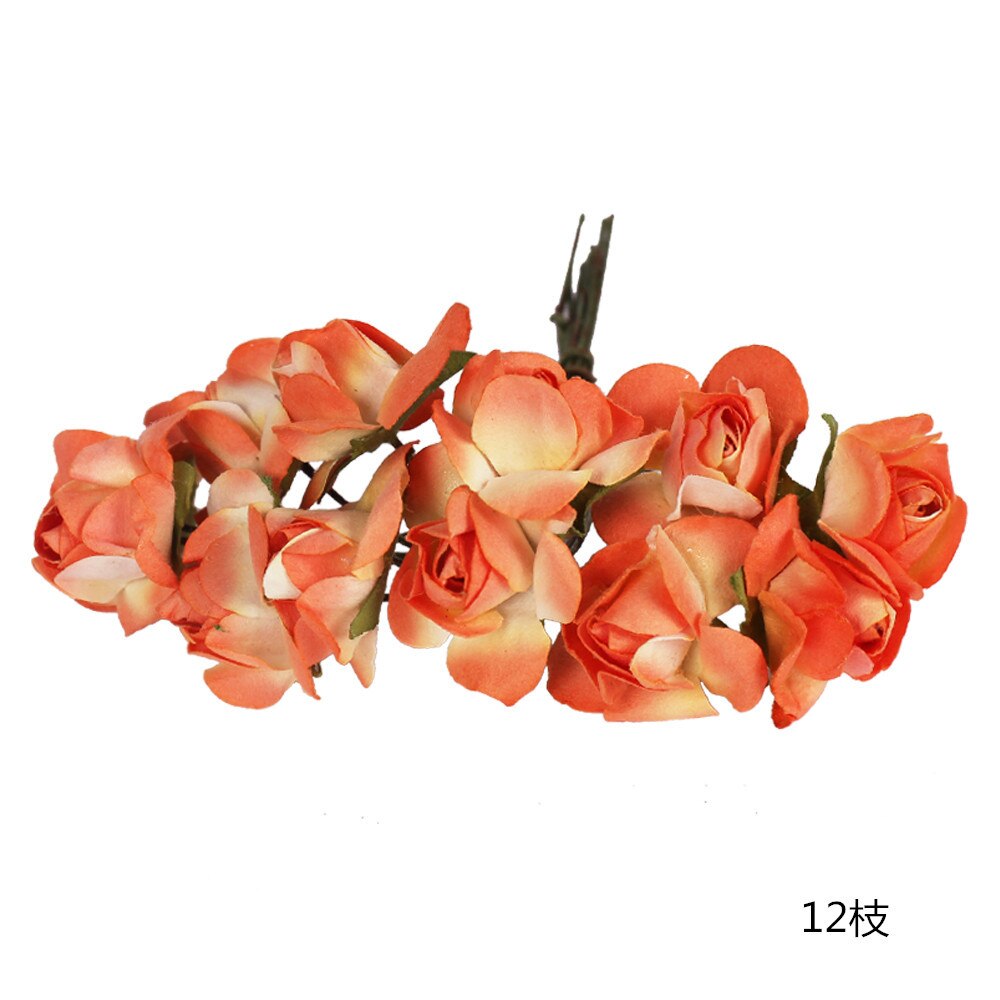 6/12/90/400 stk blandet oransje kunstig blomst kirsebær stamen bær bunt gjør-det-selv jul bryllupskake boks kranser dekor: 16. 12 stk