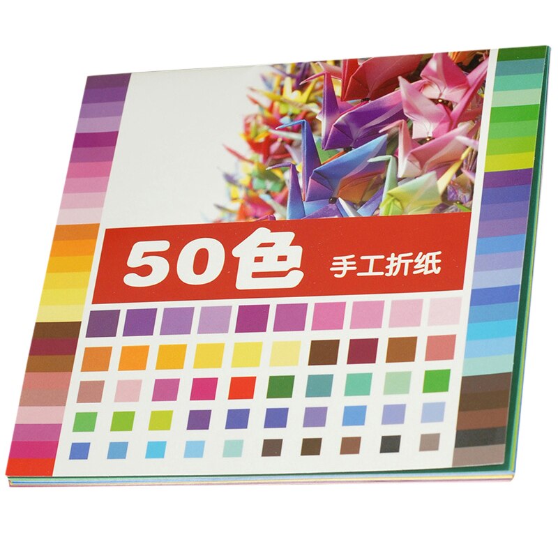 50 Sheets DIY Origami Kids Folded Craft Paper Square Floral Origami Paper Single Sided Scrapbooking Decor Handmade Craft Paper