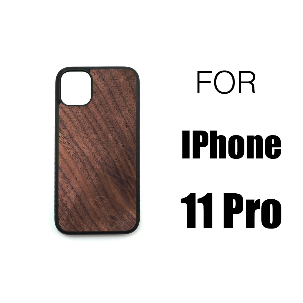 Coque en bois naturel 100% pour iphone, compatible modèles 6, 6S, 7, 8, 11pro max, SE2, XR, XSMax: 11 PRO