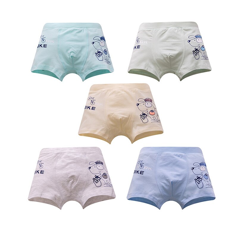 5PCS/Pack Kids Boxers Cotton Underpants 12 Year Old Cartoon Briefs Panties Children Underwear Shorts Teenager Boys Clothing