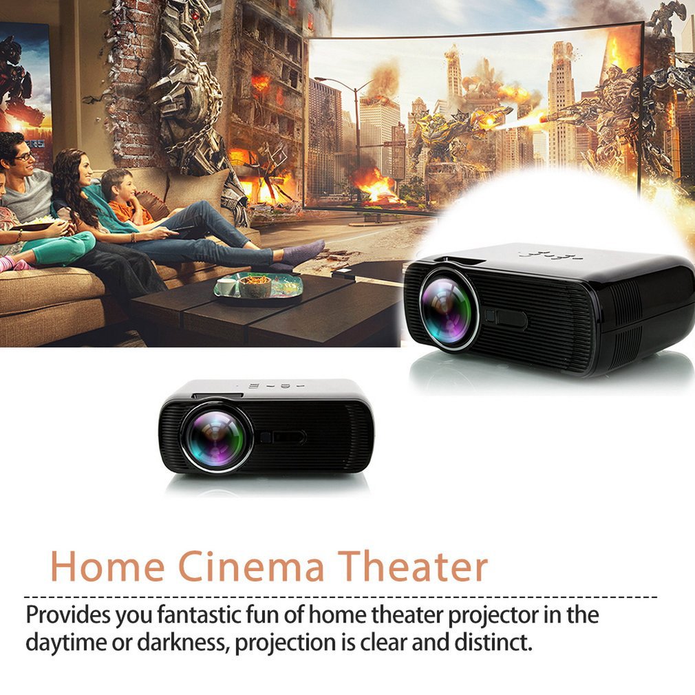 BL-80 Handmatige Scherpstelling Digitale Led Projector 2300lm Hd 3D Projector Home Cinema Theater Huishoudelijke Media Player Vga Usb Av Hdmi