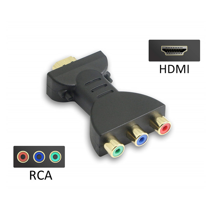 720P 1080P HDMI-3RCA Adapter Hdmi Male Naar 3 Rca Vrouwelijke Composiet Av Audio Component Video Converter Voor Hd tv Dvd Projector Lcd