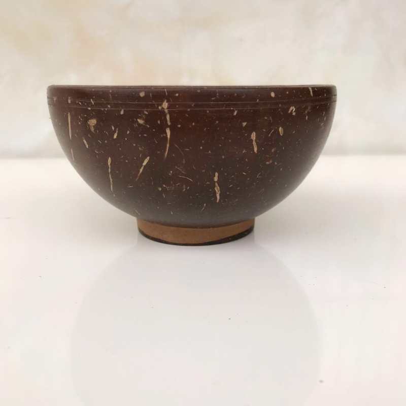 Cuenco de cáscara de coco Natural, cuenco de una sola capa de cáscara de coco antiguo, vajilla comestible, Bol para postre de arroz, recipiente para fruta