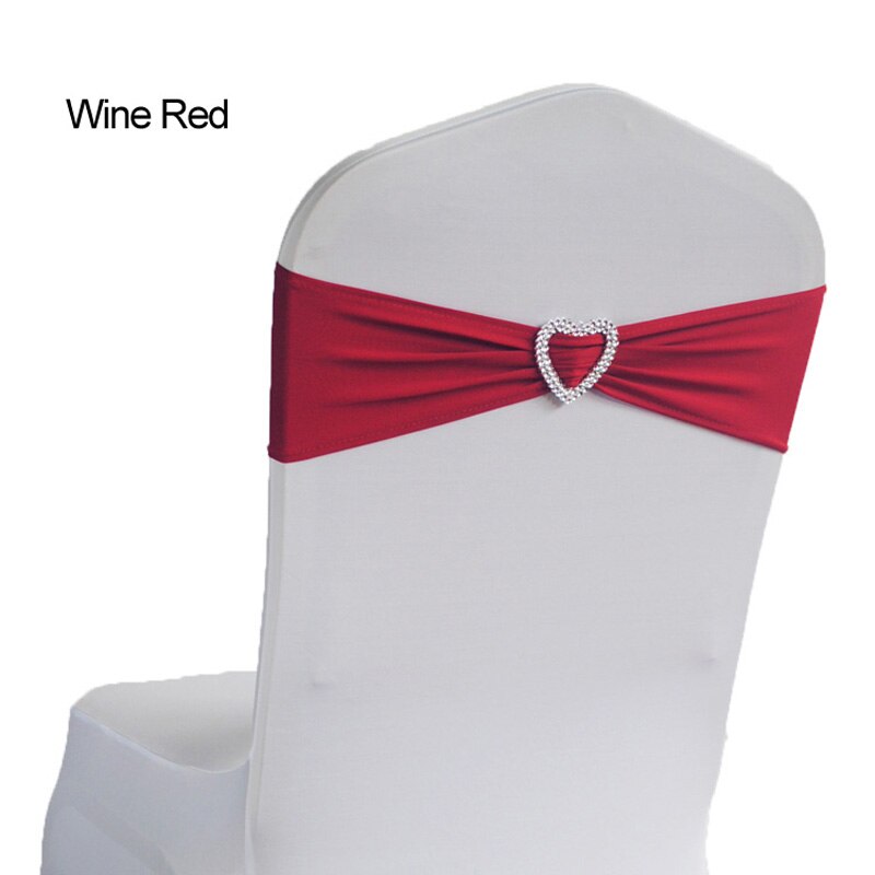 50 stücke Spandex Lycra Hochzeit Stuhl Abdeckung Schärpe Bands Hochzeit Party Geburtstag Stuhl Dekor königlich Blau verrotten Schwarz Weiß Rosa lila: Wein rot