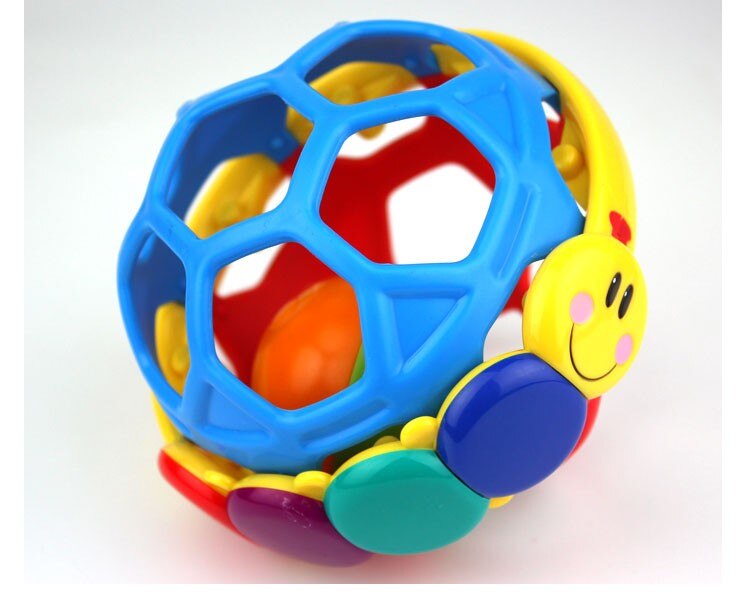 10cm Baby Spielzeug Fangen Ball Bendy Baby Gehhilfe Rasseln Entwickeln Intelligenz Ball 0-12 Monate Kunststoff Glocke Rassel puppe