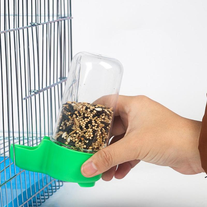 Dual Use Automatic Drinker Bird Food Container Bird Feeder Pigeons Drinking Water Feeding Parrot Pet Supplies Random Color