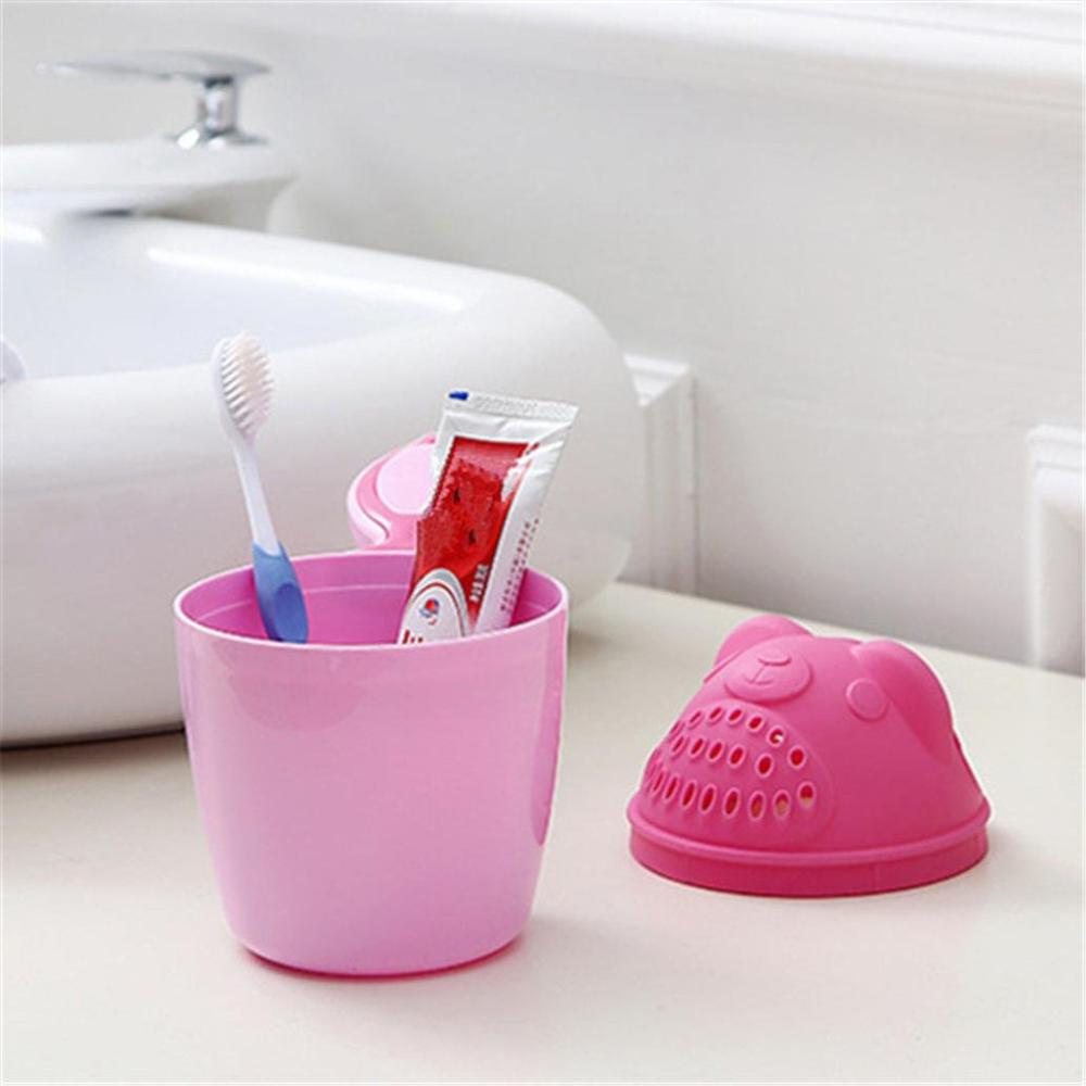 Hylidge sjove børn børn brusebad shampoo kop tegneserie bjørn spædbørn brusebad newbron baby vand ske badekar vaske kop til badekar