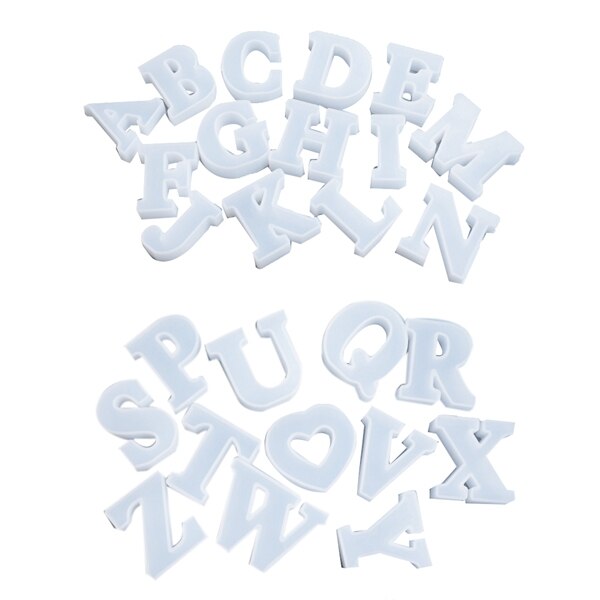 26 stuks/set van engelse alfabetletters kristal epoxy siliconen mal diy handgemaakte sieraden hanger model mal