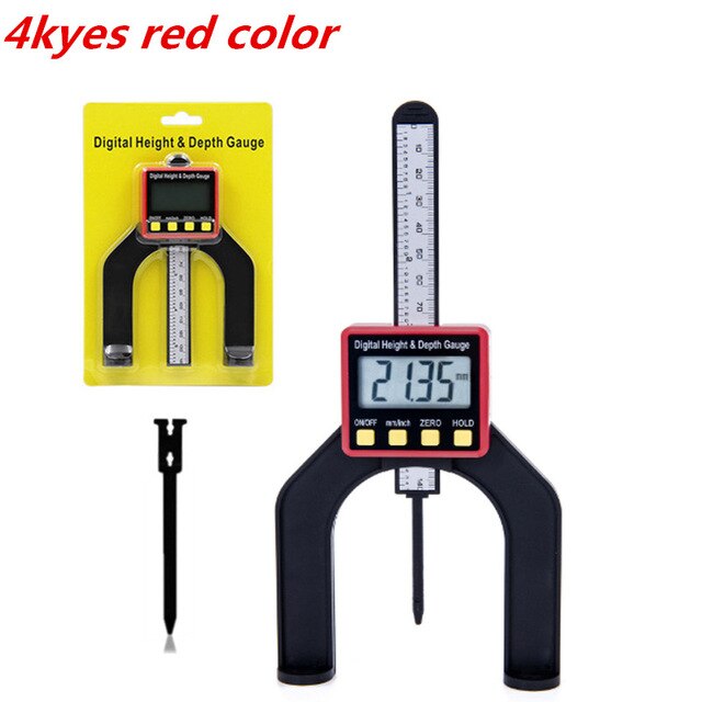 Digital Depth Gauge Height Gauge Digital Tread Depth Gauge LCD Magnetic Self Standing Aperture 80mm/50mm Hand Routers