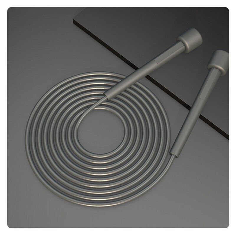 Speed Jump Rope PVC Jumping Rope Gym Fitness Skipping Rope Home Exercise Training: Light Grey