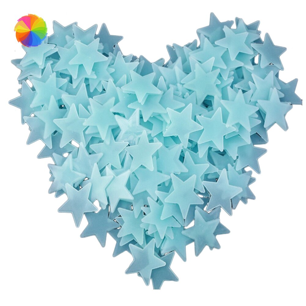 100pcs Wall Stickers Decal Glow In The Dark Luminous Fluorescent Wall Stickers Baby Kids Bedroom Home Decor
