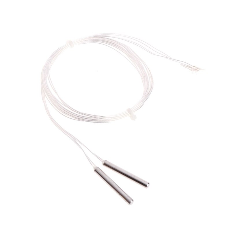 2x PT100 Platinum Resistance RTD Sensor Temperature Probe w/ 1 meter 2m 5m Wire MOLC