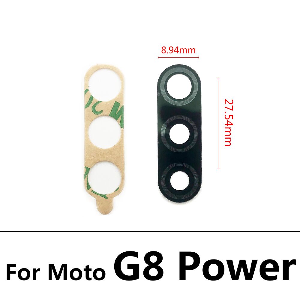 2 sztuk tylny obiektyw szklany obiektyw dla Motorola Moto Z4 Z3 grać G8 G9 grać Plus moc Lite G20 G30 G10 z naklejki klej: G8 power