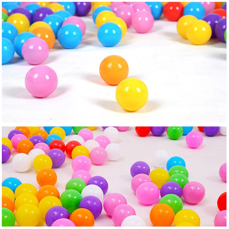 100 Pcs Ocean Ball Beach Balls Mixed Color Kids Ball Pit Balls Swimming Pool PE Environmental Protection Non-Toxic Parent child