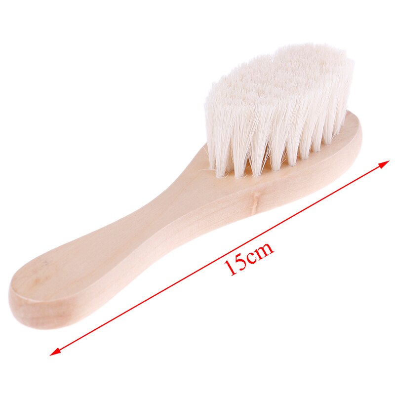 Lã shampoo chuveiro escova de madeira lidar com escova de cabelo do bebê recém-nascido escova de cabelo pente infantil cabeça massageador para meninos e meninas