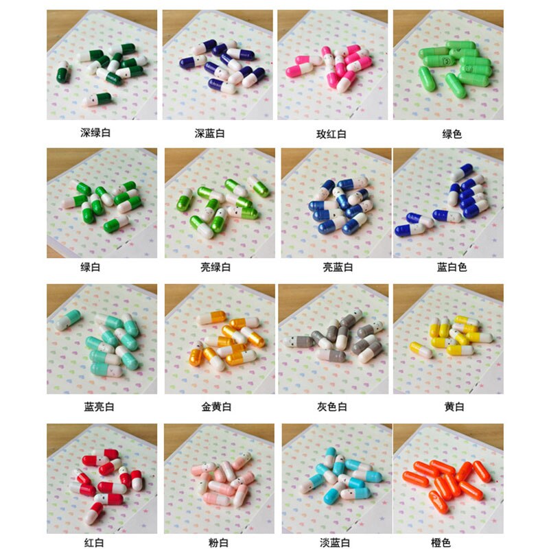 100 pcs/lot Colorful Blank Message Capsule Shape Envelope papier a lettre et enveloppe