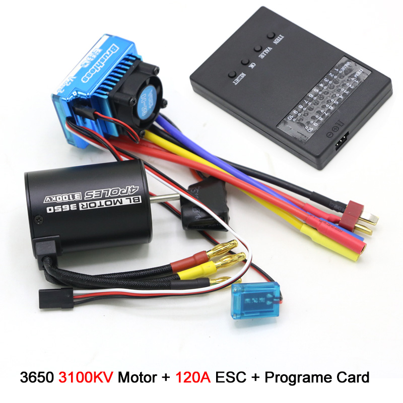 RC Motor 3650 3100KV / 3900KV / 4300KV / 5200KV Brushless Motor & 45A 60A 80A 120A ESC Combo for 1/ 8 1/10 RC Car RC Boat Part