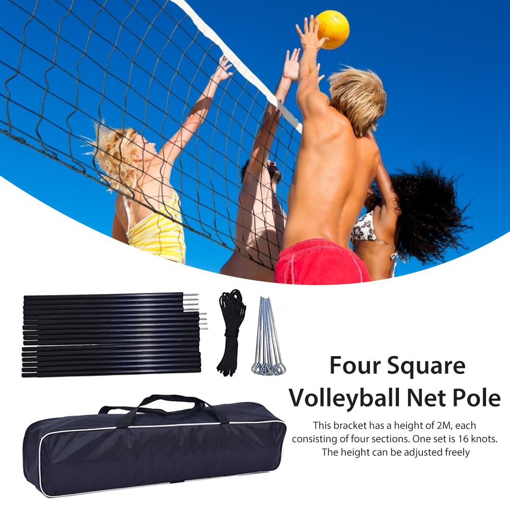 Support de filet de Volleyball croisé à quatre côtés réglable en hauteur montage rapide ensemble de support Portable pour plage en plein air