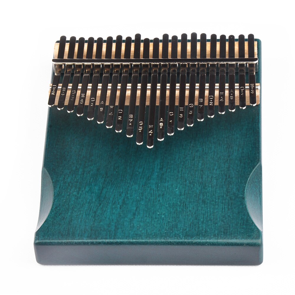 Piano 17 chave kalimba mbira caixa de música calimba mini dedo piano mogno instrumento musical de madeira 21 teclas 30 chave máquina: 09 Green