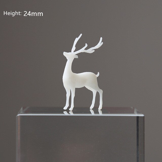 3 sztuk 3D trójwymiarowy las mikro krajobraz wypełniacz akcesoria przezroczysta żywica epoksydowa klej DIY wypełniacz dekoracje ełk deer tryb: Style 5
