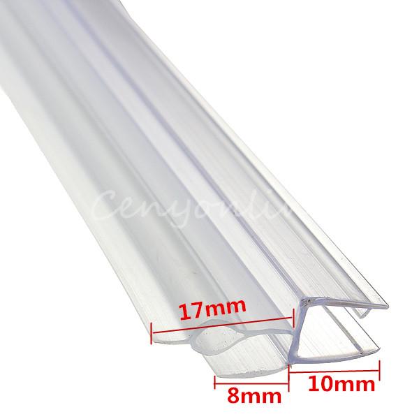 4-6mm Douche Scherm Water Seal Strip Bar Gebogen Platte Glas Bad Deur tot 17mm Hiaten