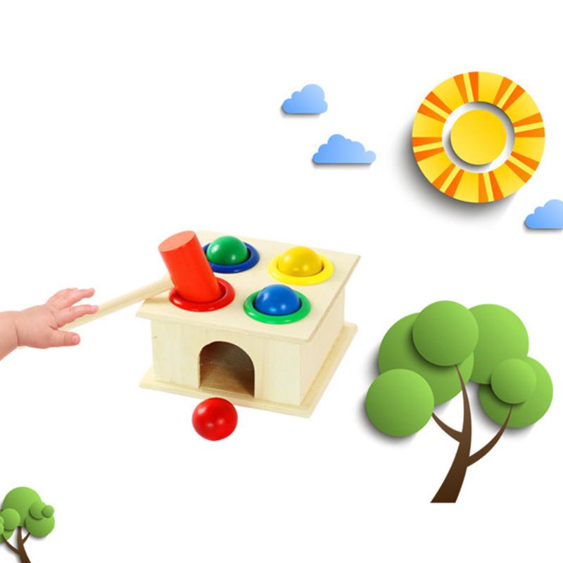 Marteau boîte Percussion battre la petite enfance infantile Tong Puzzle bébé exercice capacité à connaître la couleur du débat jouets fournitures