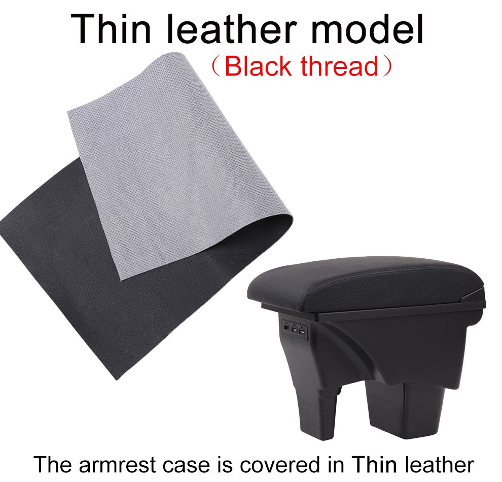 Dla Suzuki Vitara podłokietnik ze schowkiem uniwersalna konsola główna samochodu caja akcesoria robić modyfikacji podwójnie podniesiona z USB: thin czarny