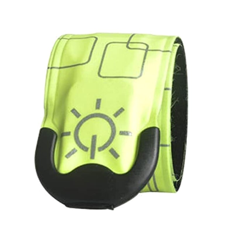 Led Lichtgevende Night Running Armband Verlichting Klap Armband Usb Oplaadbare Glow In The Dark Veiligheid Sport Polsband Voor Mannen N1HF: Green