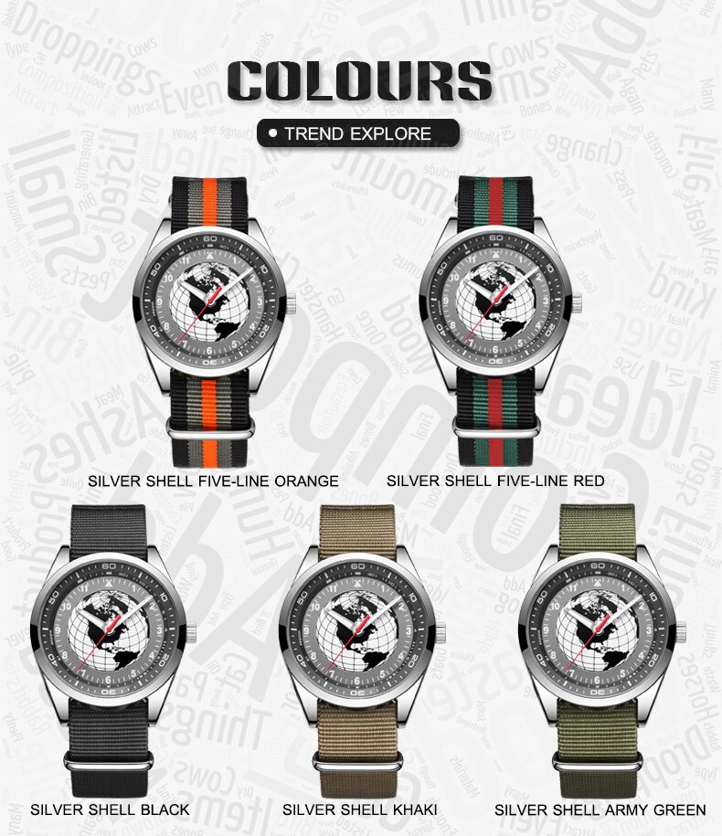 Addiesdive zegarek indywidualny modny styl Retro Pilot nylonowy pasek mineralny lustro stop 40mm Dial kwarcowy zegarek dla mężczyzn
