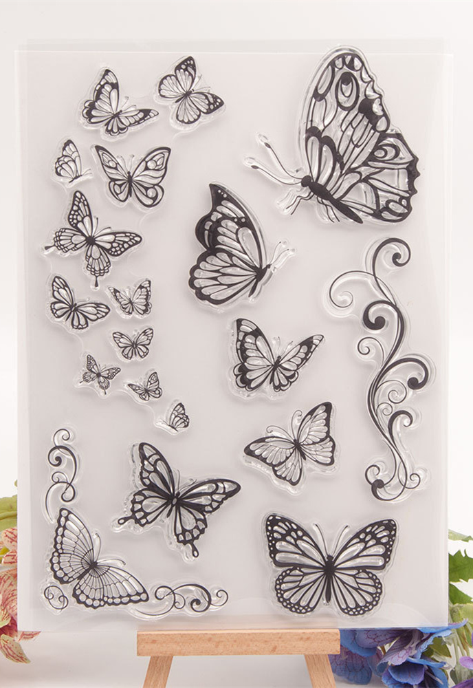 Świąteczne przezroczyste stemple Silikonowe przezroczyste stemple robić tworzenia kartek i scrapbookingu DIY: Jasny różowy