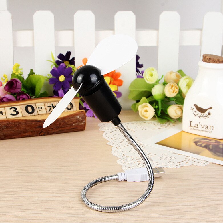 Mini USB Fan gadgets Flexible Cool For laptop PC Notebook For Laptop Desktop PC Computer: Black