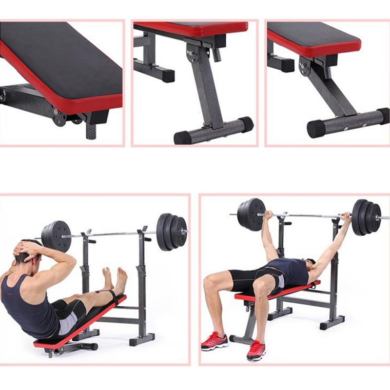 Weight Bench Adjustable Folding Weight Bench Hyperextension 2 In 1 Anti-argento Household Barbell Fitness Equipment HWC