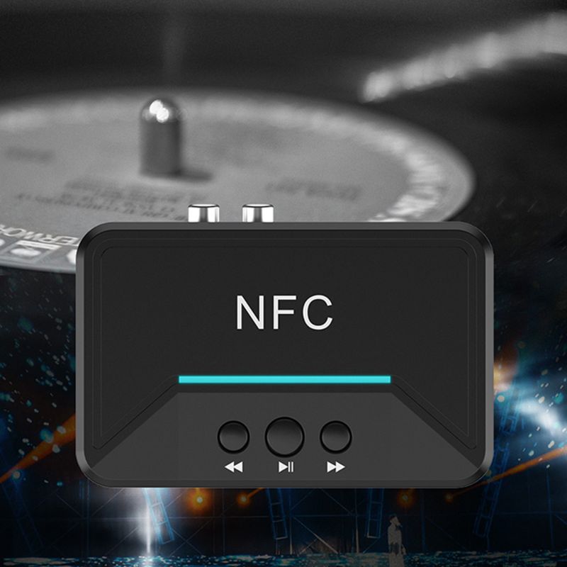 5.0 bluetooth mottaker smart nfc  a2dp rca aux 3.5mm jack trådløs adapter suppotr usb spille til bil hjemmehøyttaler hodetelefoner