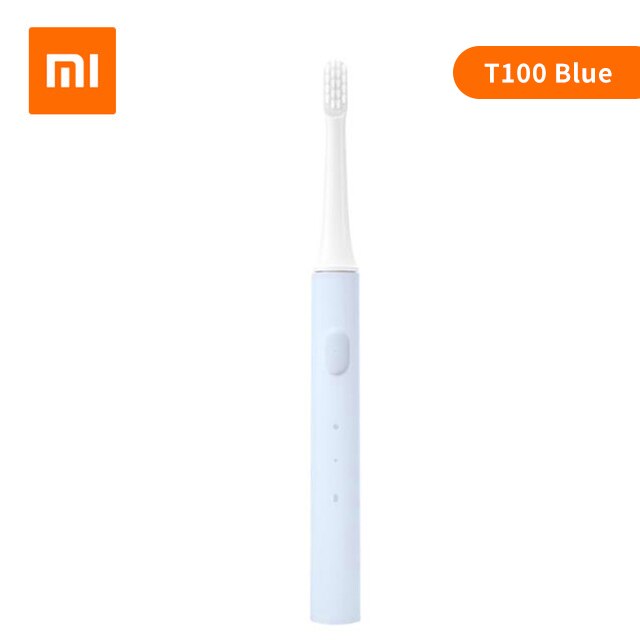 Xiaomi mijia sonic sähköhammasharja  t100 ultraääni automaattinen hammasharja usb ladattava ipx 7 vedenpitävä kaksi kirkasta tilaa: T100 sinistä