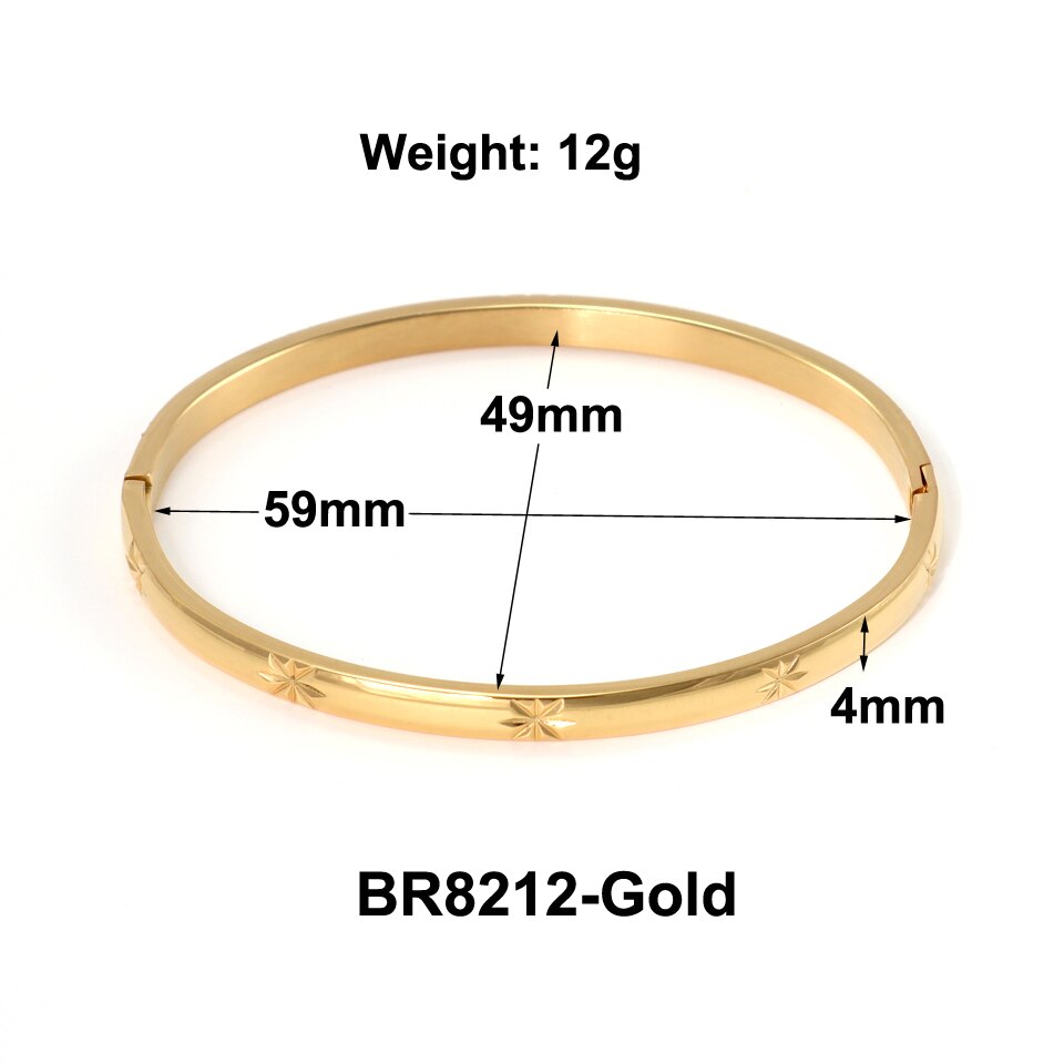 Hot!! Nowe piękne miłośników bransoletki kobieta bransoletki 18 K bransoletki ze stali nierdzewnej wkładka cyrkonia złota damska biżuteria na prezent: BR8212-Gold
