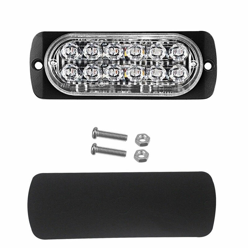 12 LED Urgent Light 36W Off-road Car Trucks Safety Urgent Working Fog Red Light Lamp 12V~24V 36W 333mA