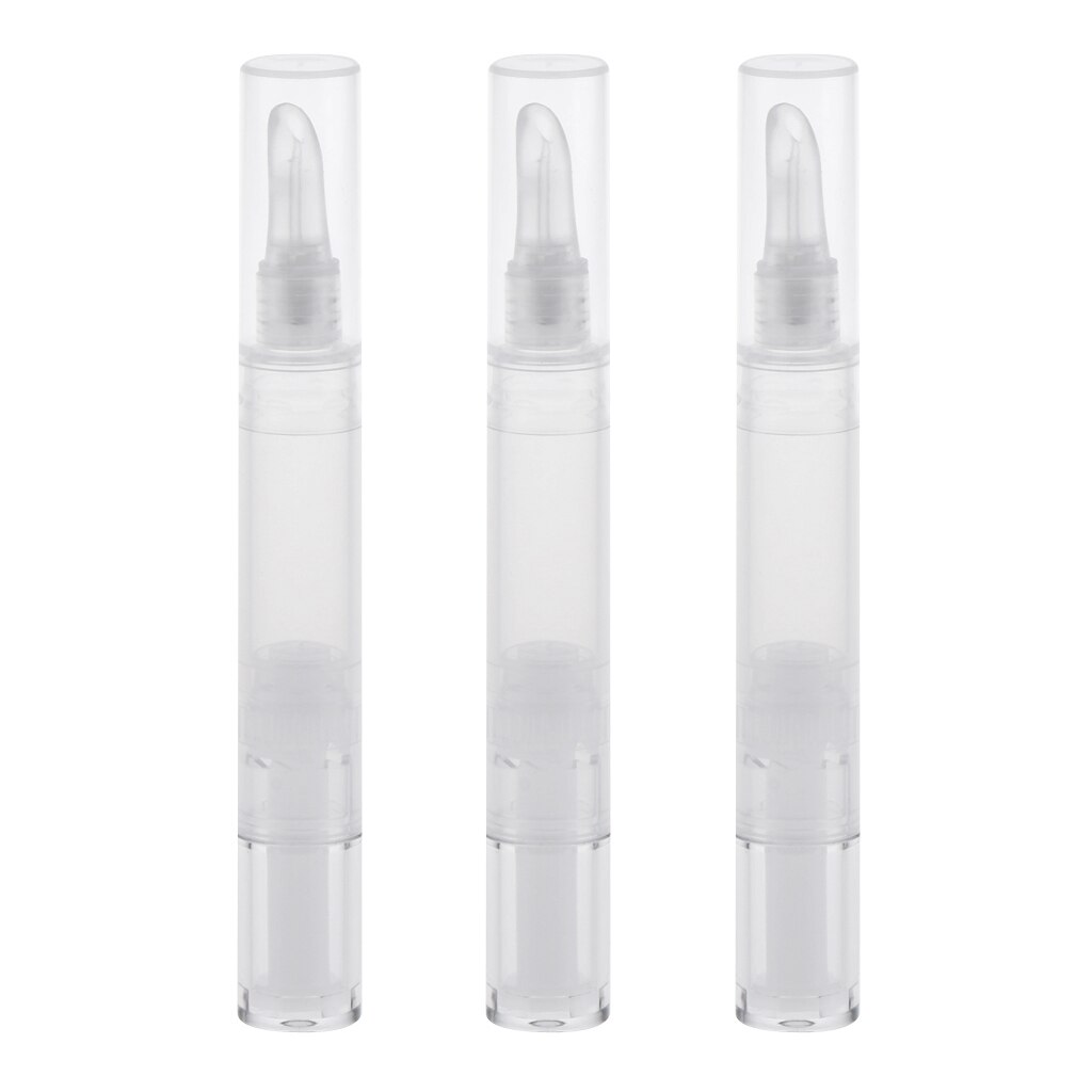 Bolígrafo vacío de silicona para maquillaje, lápiz labial de botella, tubo de aceite labial, 5ml, 3 unidades