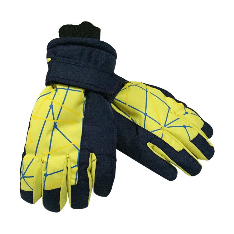 Inverno moda esportes ao ar livre crianças luvas de esqui engrossado quente vento e à prova de água dedo cheio neve escalada luvas 5-10yrs