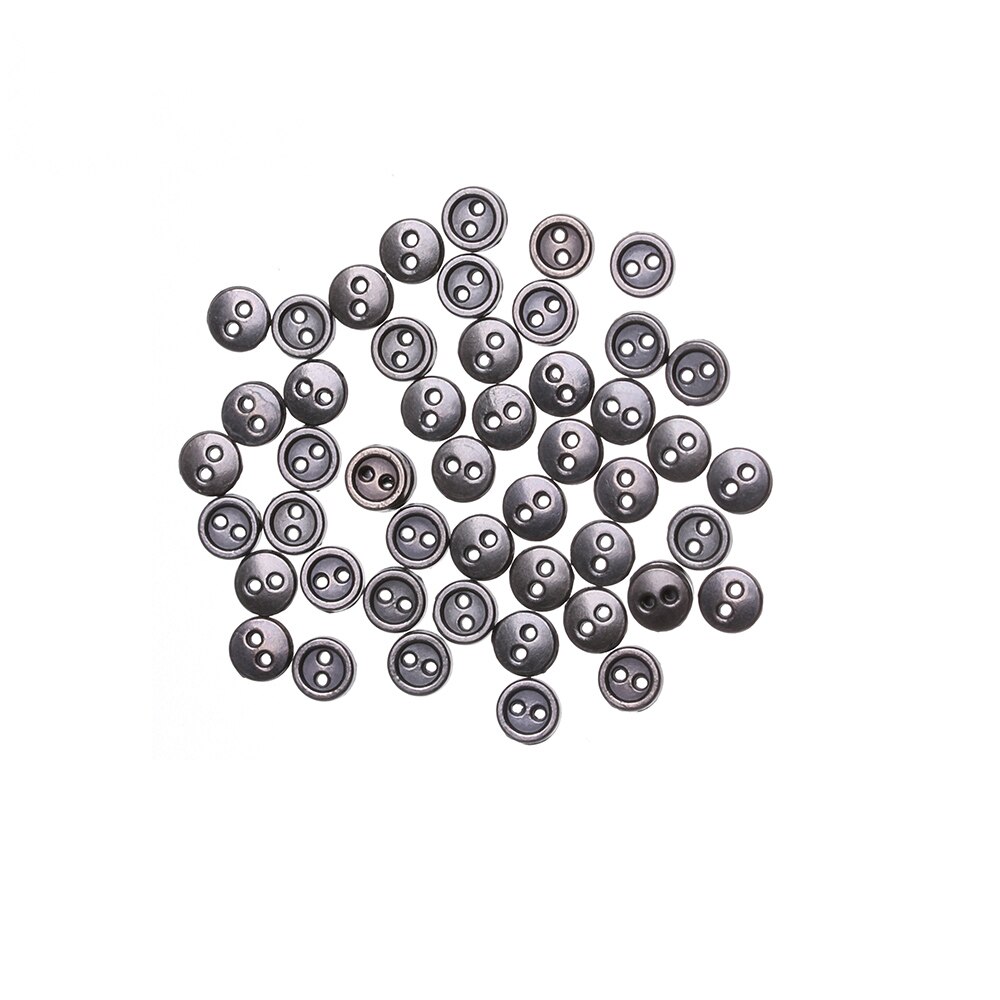 50 stk/pakke små knapper til gør-det-selv håndlavet dukketøj mini metal runde spænder udstoppet legetøjstøj sytilbehør 3/4/5 mm