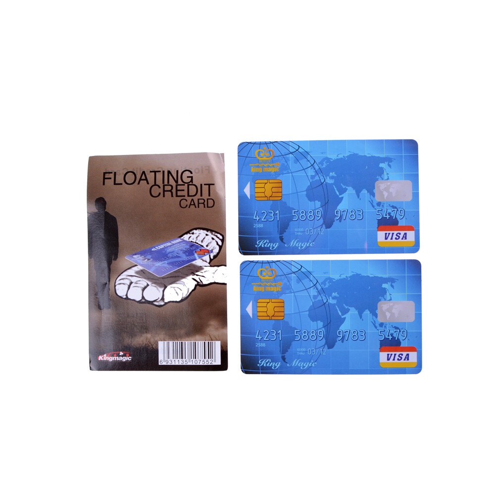 2 stuks satge magische rekwisieten creditcard  + 1 stuks pvc transparante staaf zwevende creditcard - goocheltrucs, magische accessoires, close-up